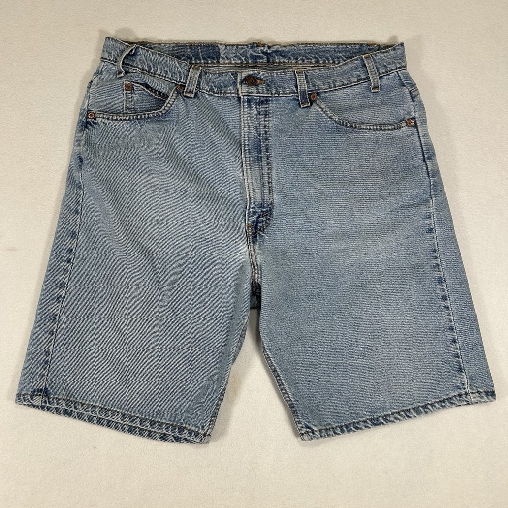 Vintage Levi's 505 Jean Shorts Jorts Mens 38 Regular Fit Blue Denim 2001 Y2K‎